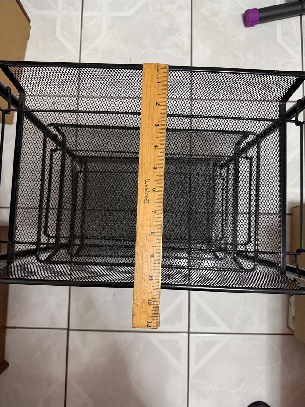Black Metal Mesh 3-Tier Storage Shelf - Brand - Picture 7 of 9